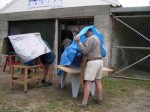 We improvised if rain interrupted work and stopped progress