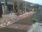 All finished and looking great including sloping path connecting the slab